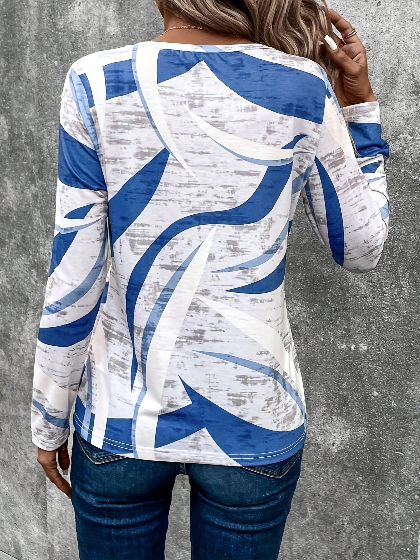 New European and American Pattern Printed T-shirt Women's Top